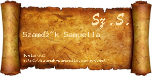 Szamák Samuella névjegykártya